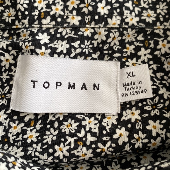 Topman Floral Long Sleeve Button Down XL - Picture 2 of 5